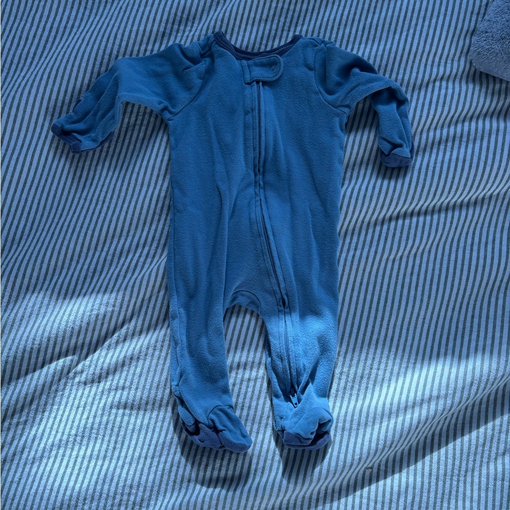 Baby Boy blue Cloud Island footed sleeper
